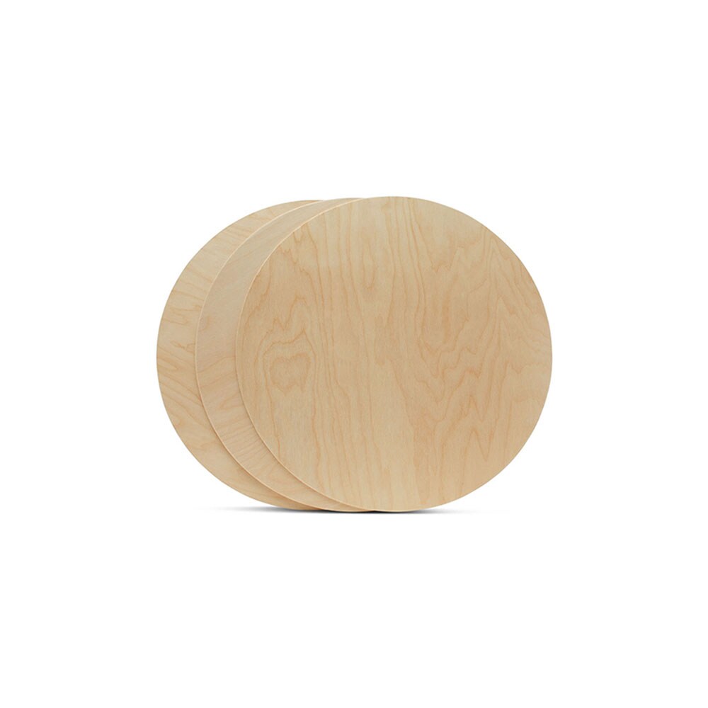Wood Circle Discs 5 inch, 4 Thicknesses, Unfinished Birch Rounds | Woodpeckers