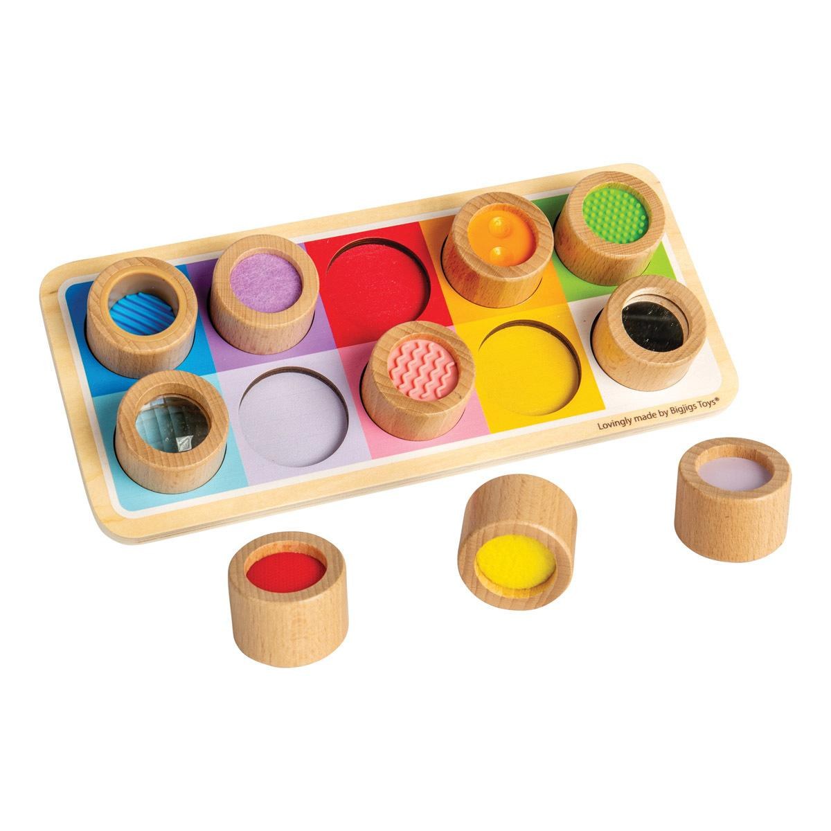 Bigjigs Toys Wooden Rainbow Sensory Board