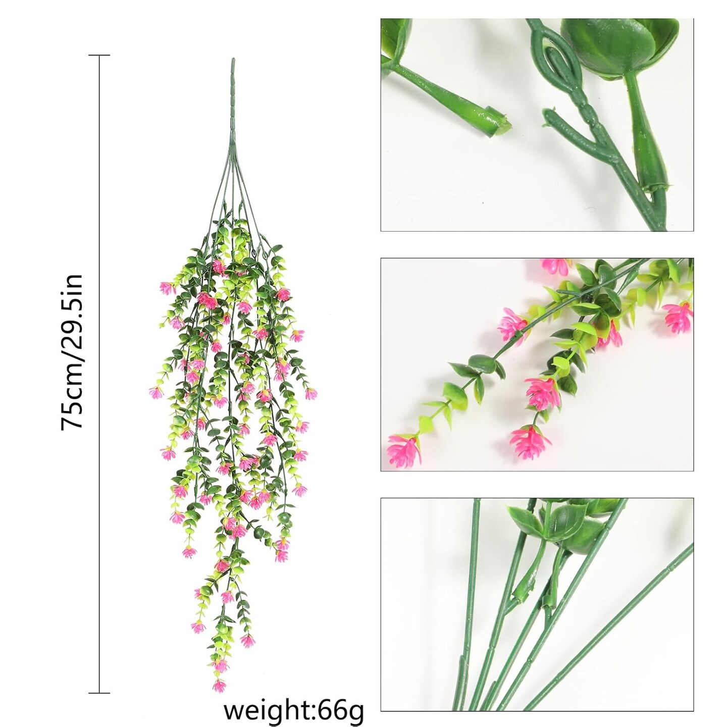4pcs Artificial Flowers for Outdoors Plants Fake Plants UV Resistant Faux Plastic Daffodils Flower Greenery Boxwood for Spring Planters Outdoor Front Porch Garden Porch Patio Decoration (Pink).