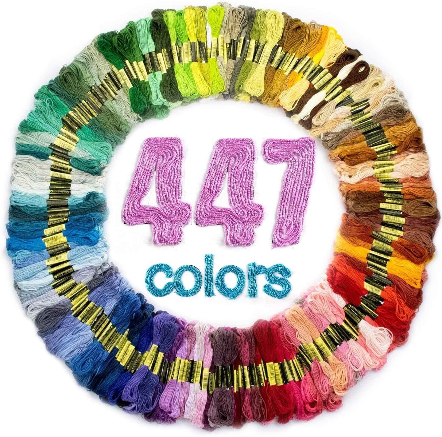 Embroidery Floss 60 Skeins per Pack for Cross Stitch Threads,Embroidery Thread for Friendship Bracelet Making,Embroidery String for Craft