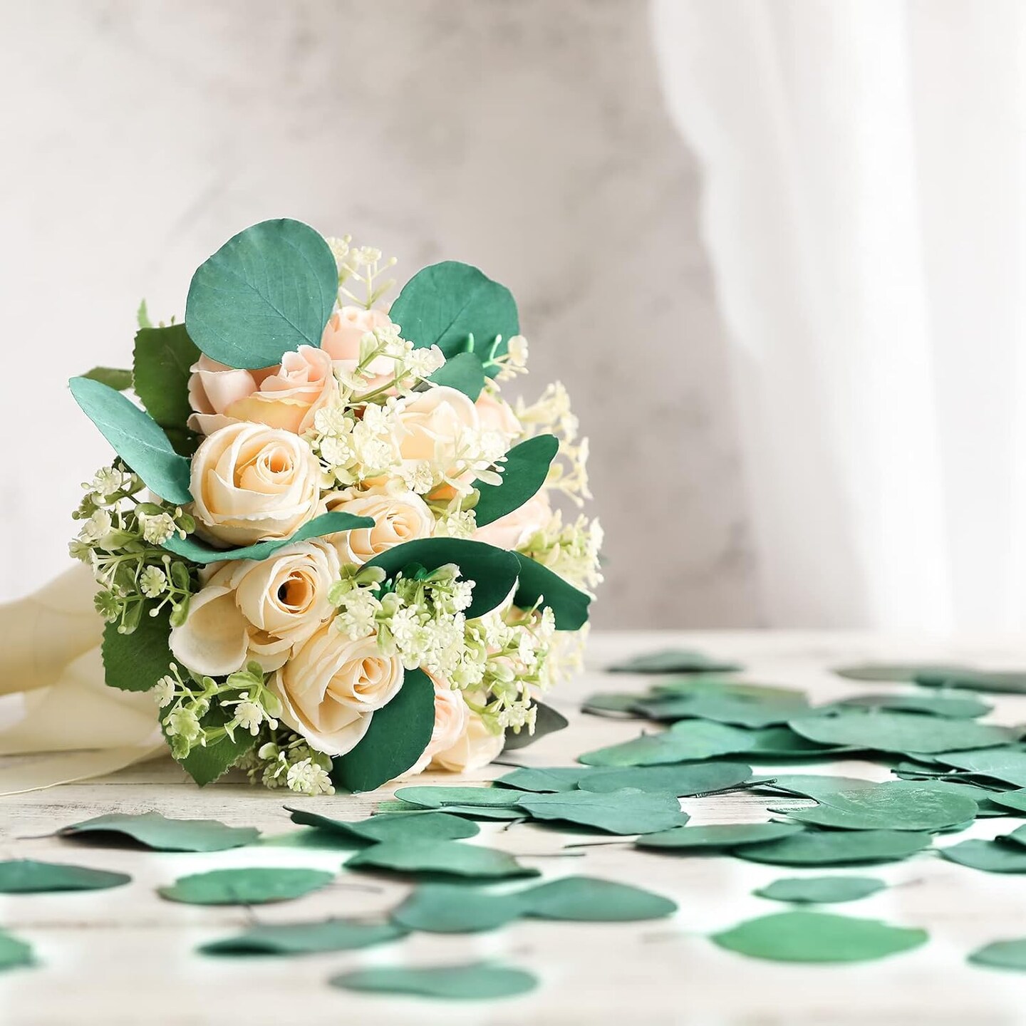 600 Pcs Real Dried Eucalyptus Leaves &#x2013; Perfect for Weddings and DIY Decor