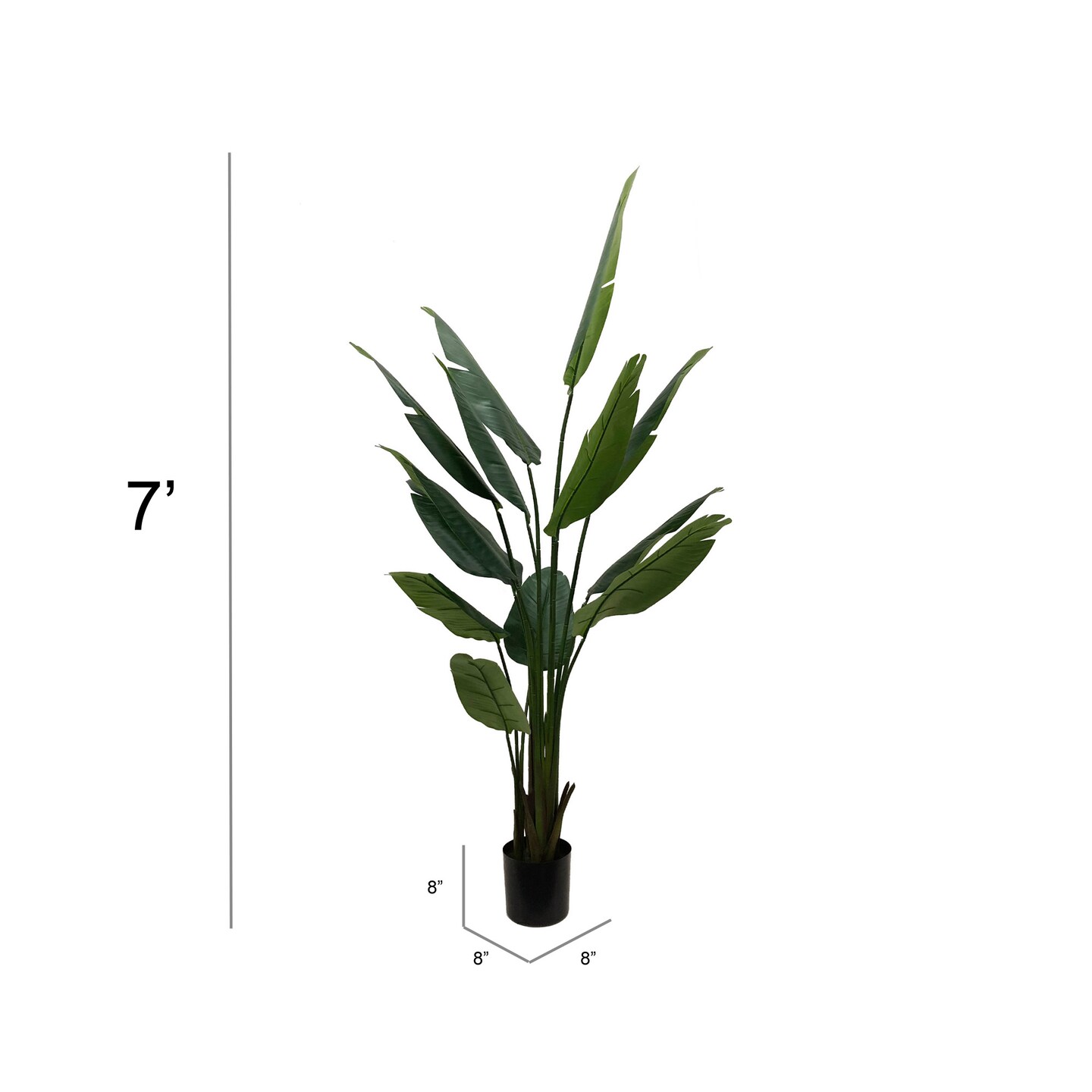 7-Foot Artificial Bird of Paradise Plant | Lifelike Tropical Faux Foliage for Home &#x26; Office D&#xE9;cor | Low Maintenance and Stunning Statement Piece | Floral Home by Artificial Flowers