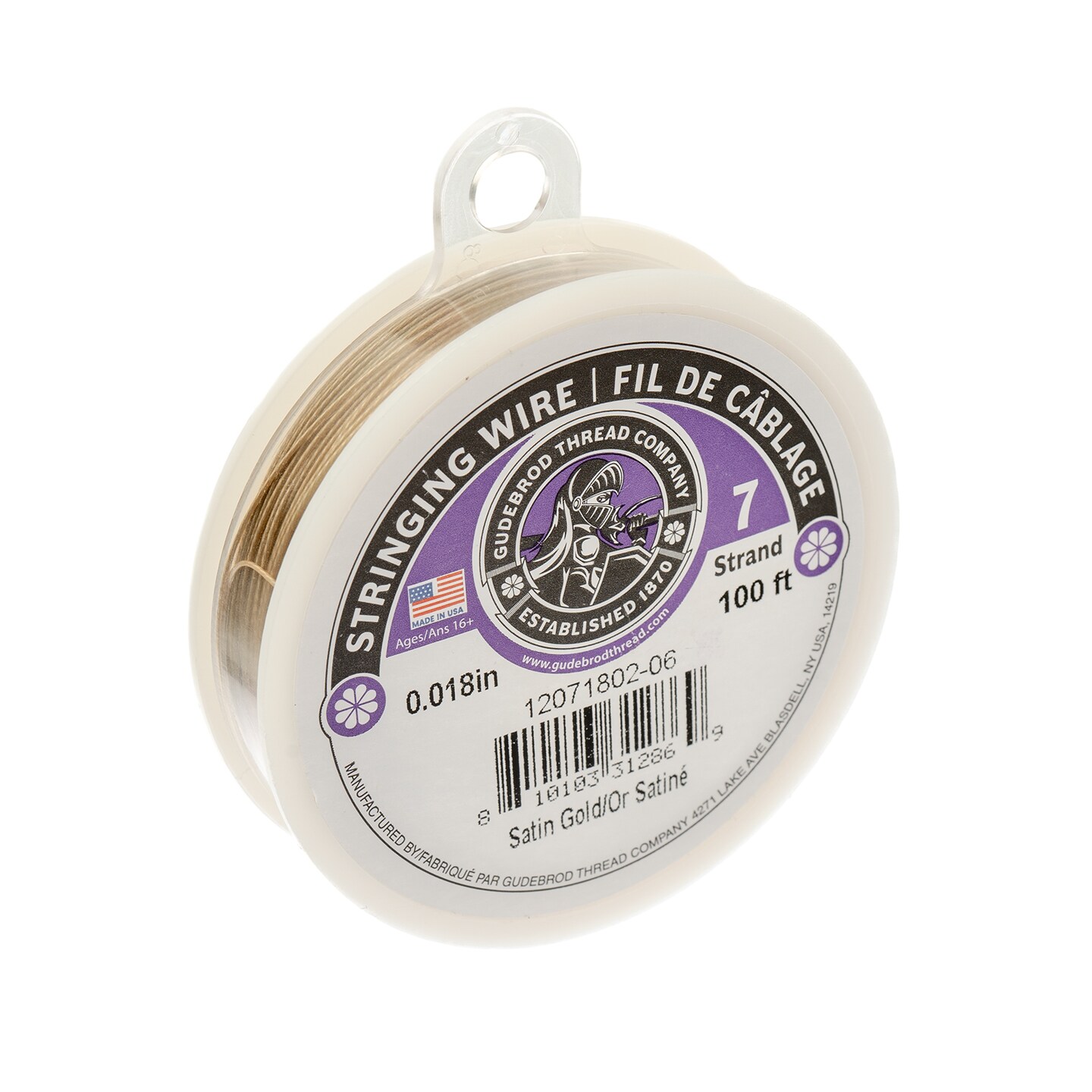 Gudebrod 0.018" 7-Strand Stainless Steel Jewelry Wire | Made in USA