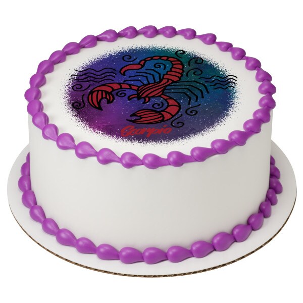 Scorpio Edible Cake Topper Image 7.5&#x22; Round