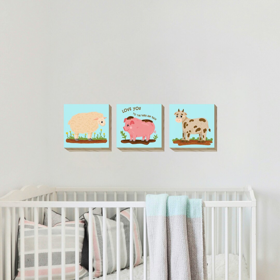 Farm Nursery Wood Wall D&#xE9;cor Set