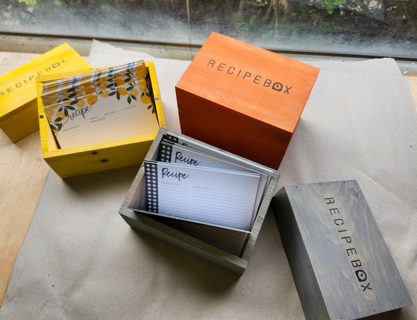 Wooden Recipe Box