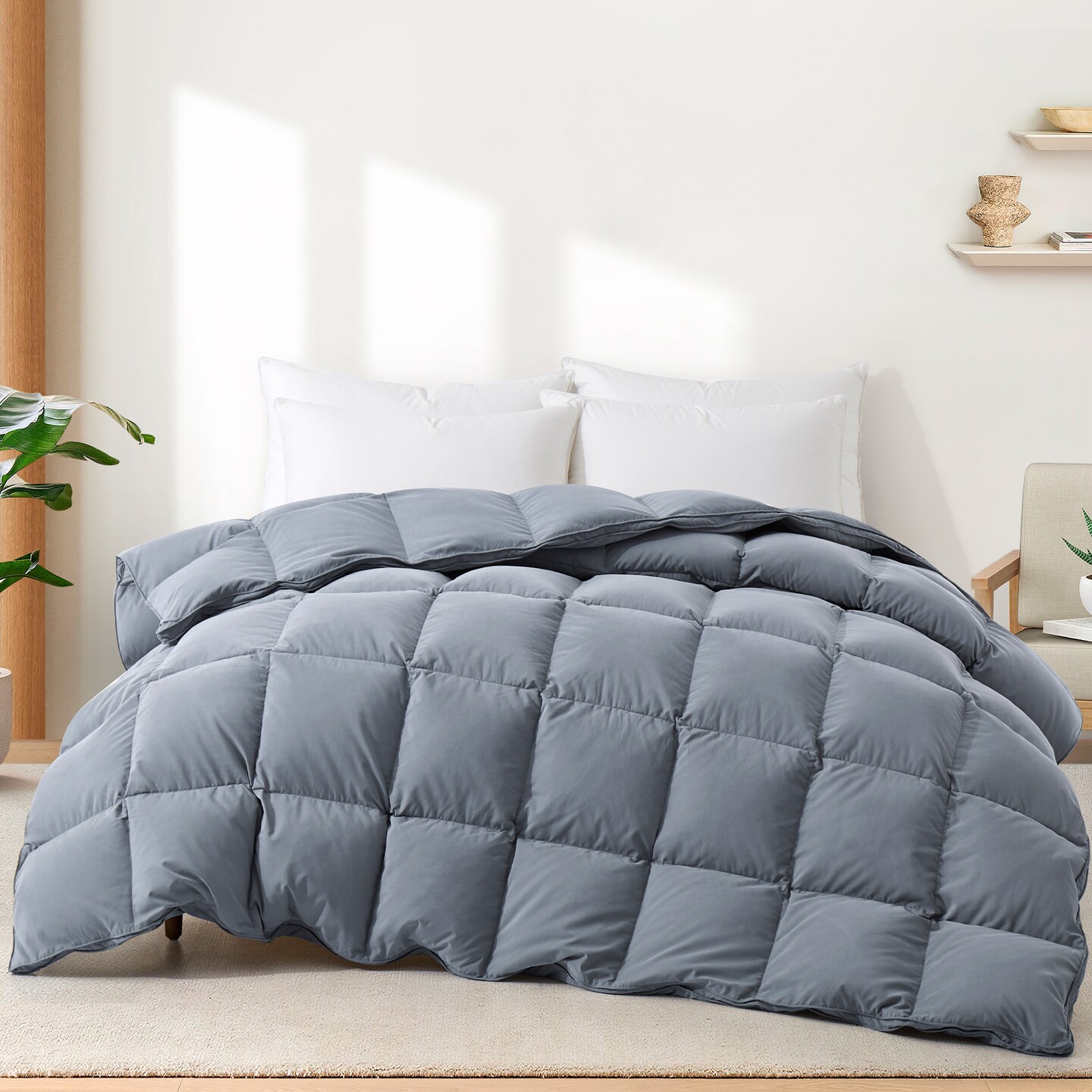 Puredown Bedding Comforter Duvet Insert - Goose Down Comforter with Corner Tabs