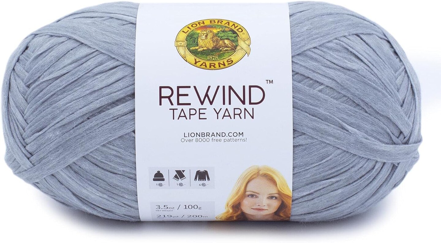 Rewind Yarn, Yarn for Knitting and Crocheting, Craft Tape Yarn, 1-Pack, Willow