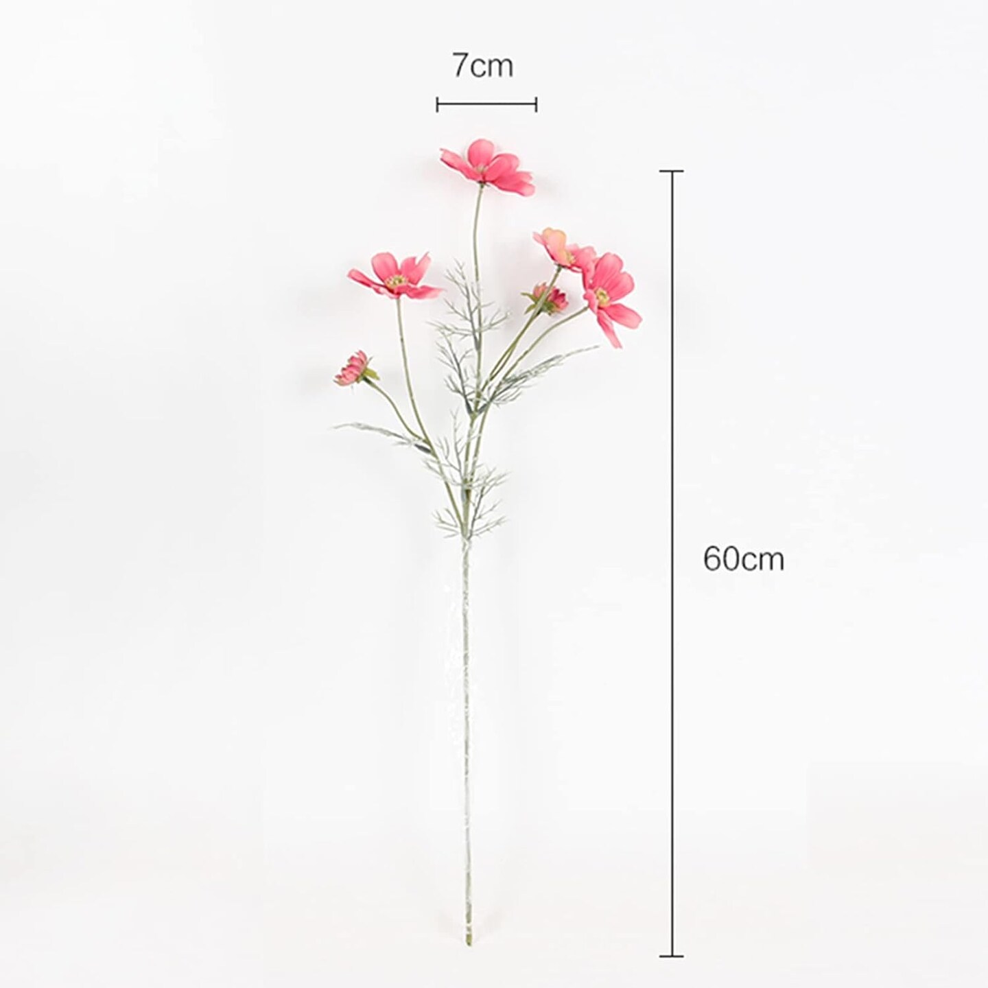 2 Artificial Flowers Plants. Coreopsis Silk Flower Arrangements Wedding Bouquet Decorations Plastic floral table centerpieces for home, kitchen, and garden party decor Approx 23.6&#x27;&#x27; High - Deep Powder.