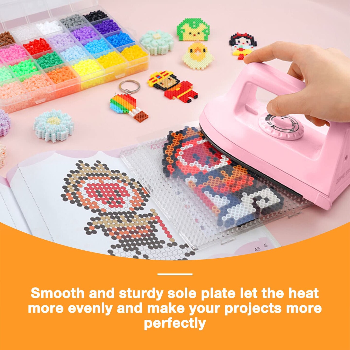 Iron Handy Heat Press Machine Kit Portable with PVC Doormat for Heat Transfer, Charging Base Accessories for DIY T-Shirt Shoe Bag Vinyl Projects