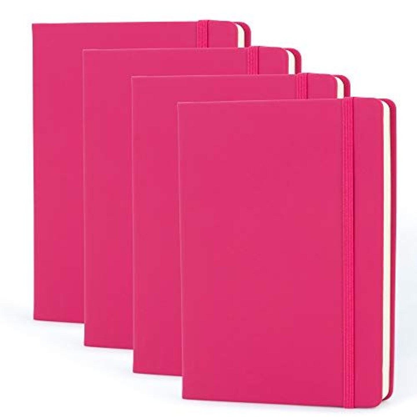 Simply Genius 20 Pack Bulk A5 Dotted Hardcover Notebooks, 192 pages, 5.7" x 8.4", Writing Journal for Work, Travel, Business, School & More, Grid Notebook for Men & Women - Pink