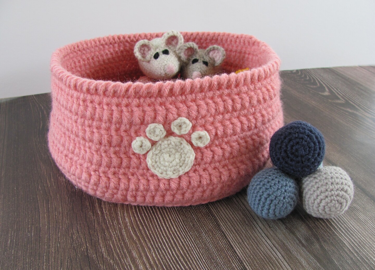 Pink dog toy basket hotsell