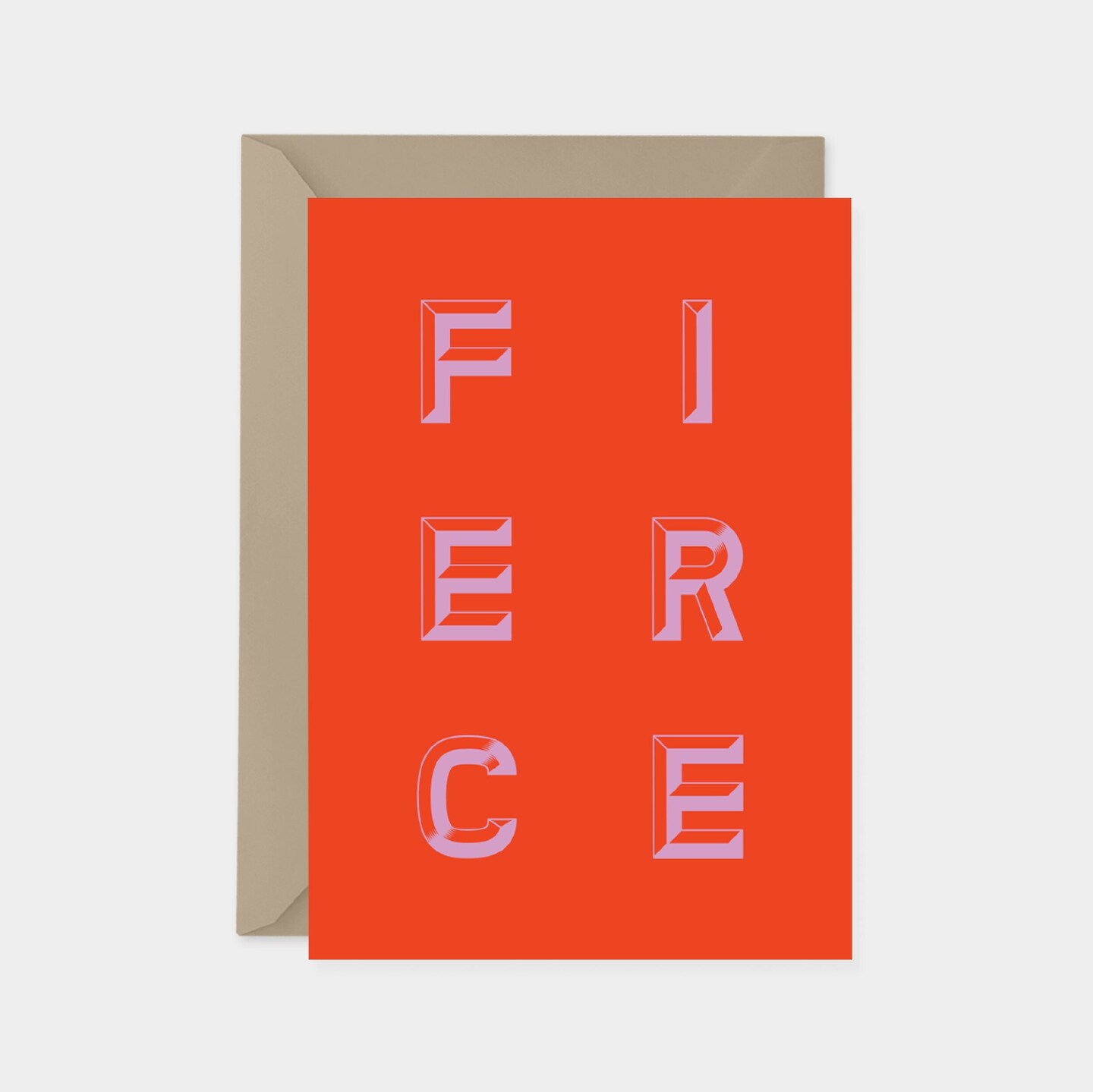 Fierce Typography Card, Congratulations