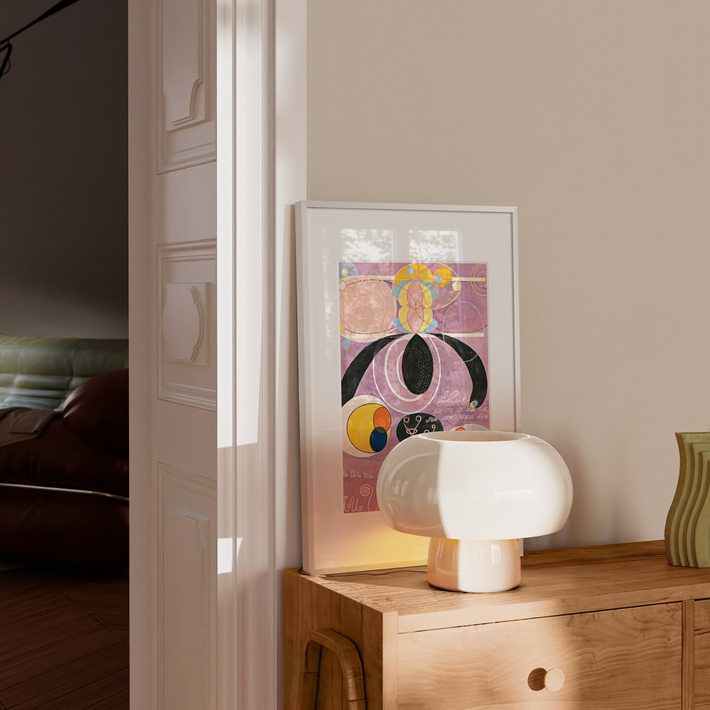 Haus and Hues Aluminum Glass and Matted Picture Frame