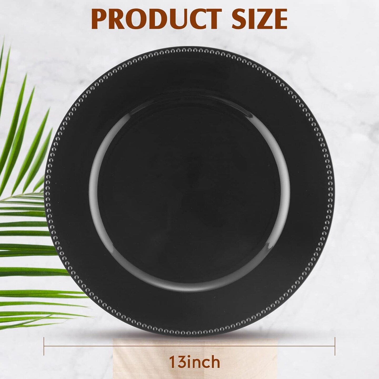 24 Pcs 13 Inch Metallic Bead Charger Plates