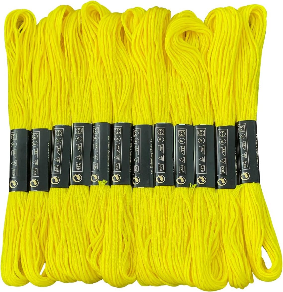 12 Skeins Embroidery Floss White Color, Friendship Bracelet String Cross Stitch Embroidery Thread Floss Bracelet Making Yarn, Craft Floss&#xFF08;White&#xFF09;