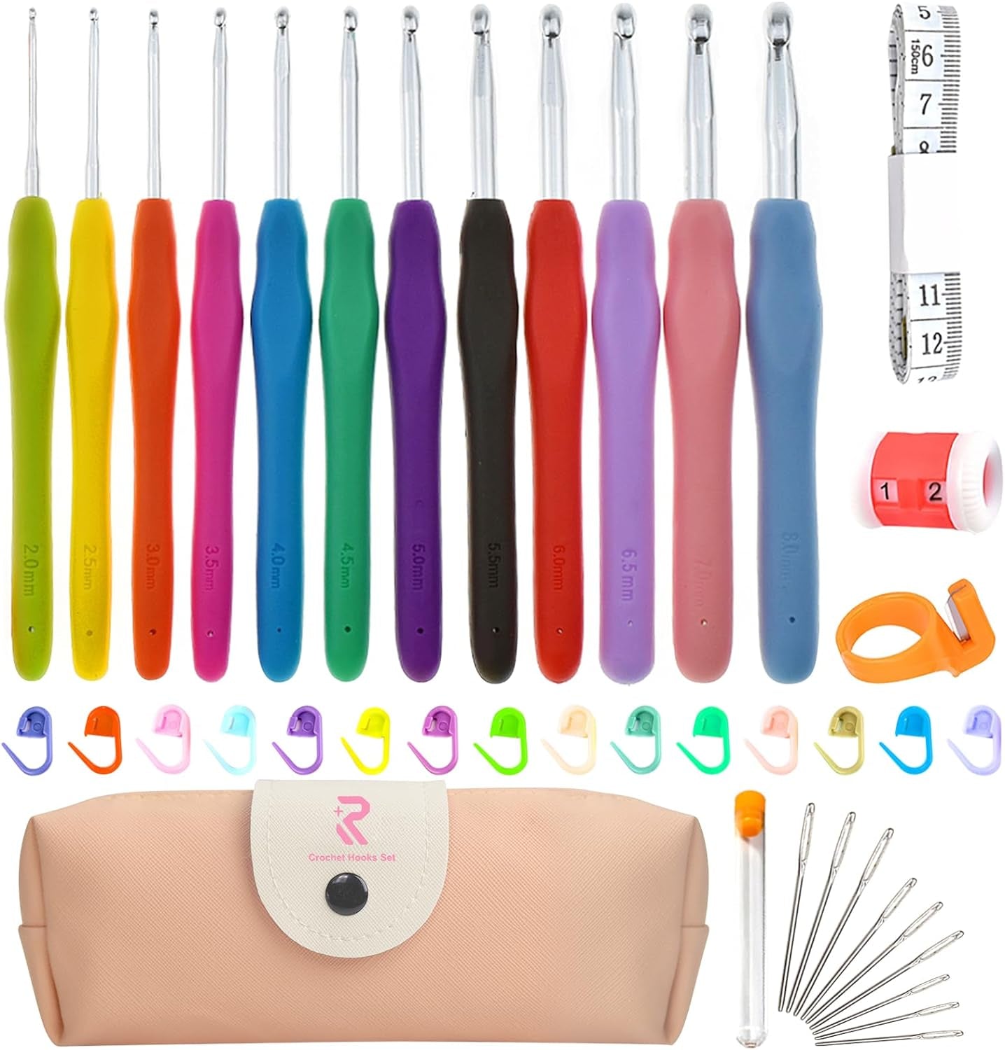 12 Sizes Crochet Hooks Set