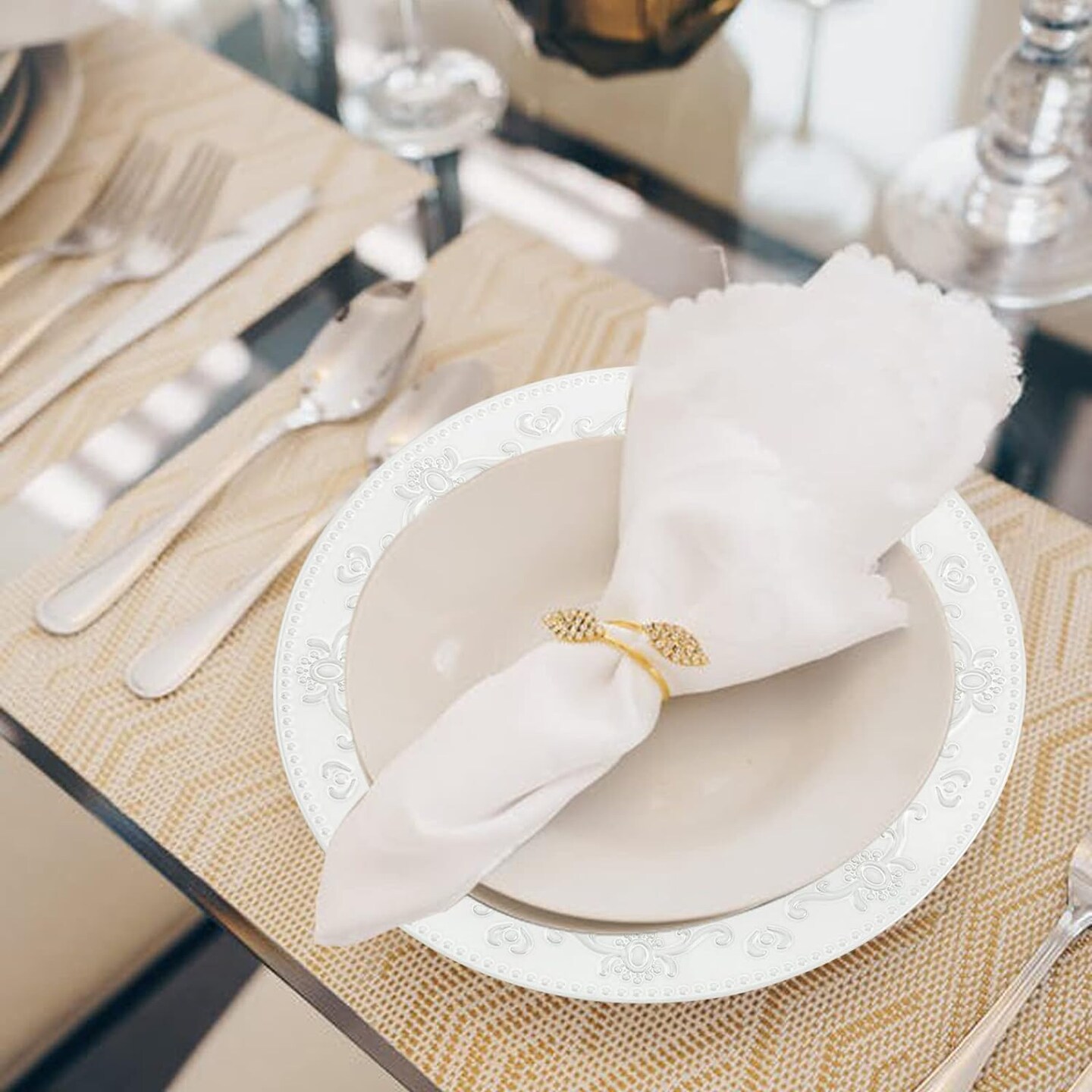 6 Pcs 13-Inch Charger Plates for Tableware