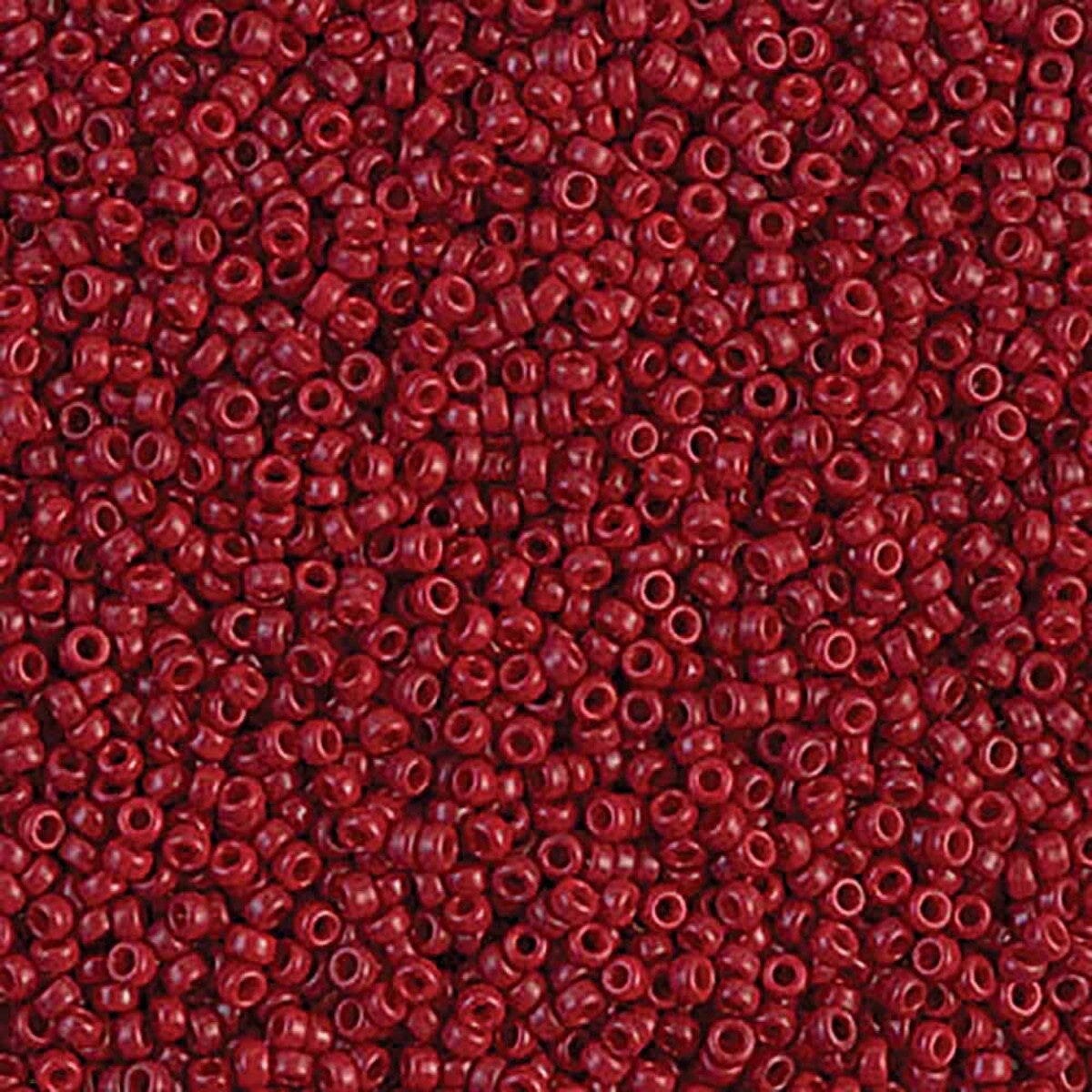 Miyuki 11 Round Seed Bead, 11-1464, Dyed Opaque Maroon, 13 grams