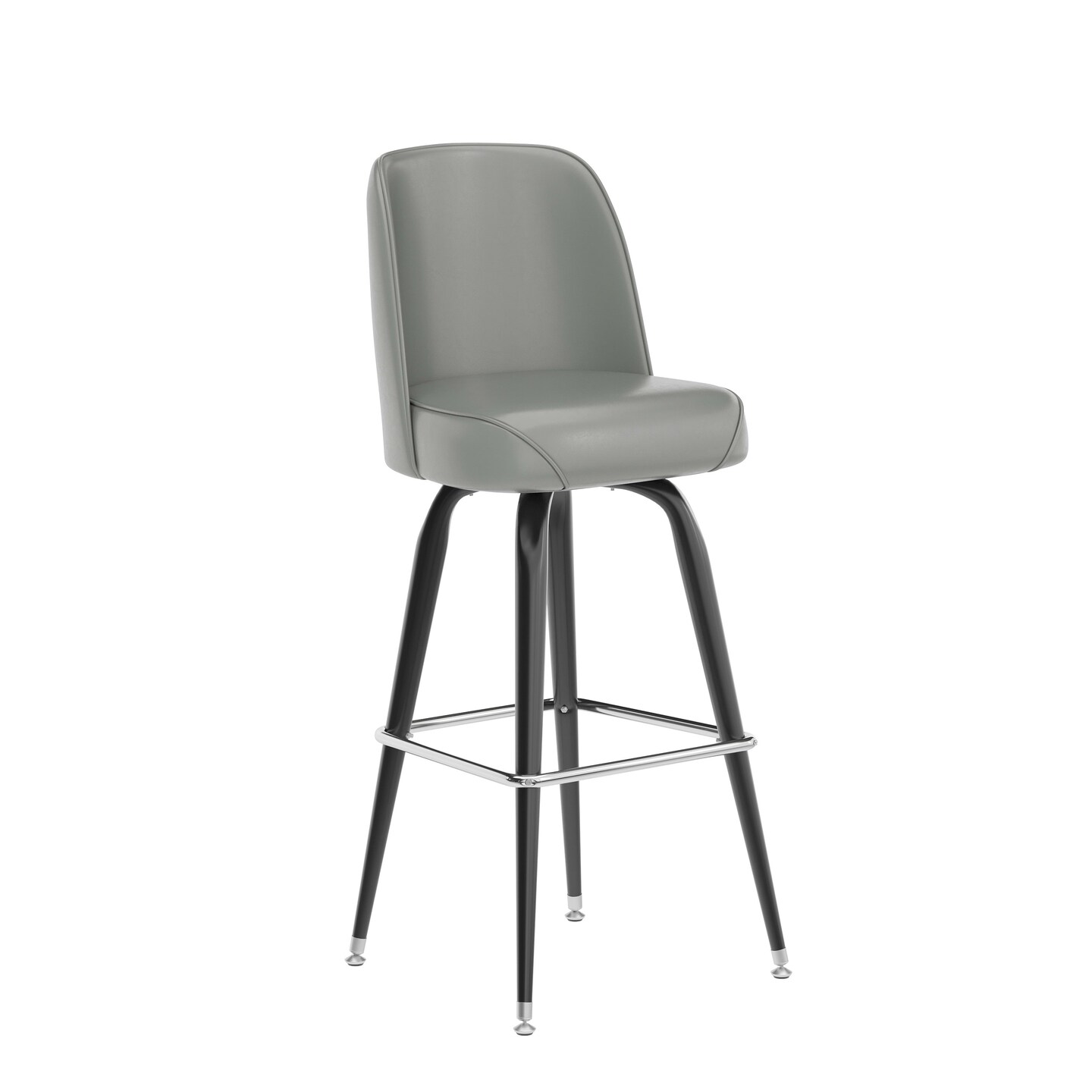 Emma and Oliver Metal Barstool with Swivel Bucket Seat