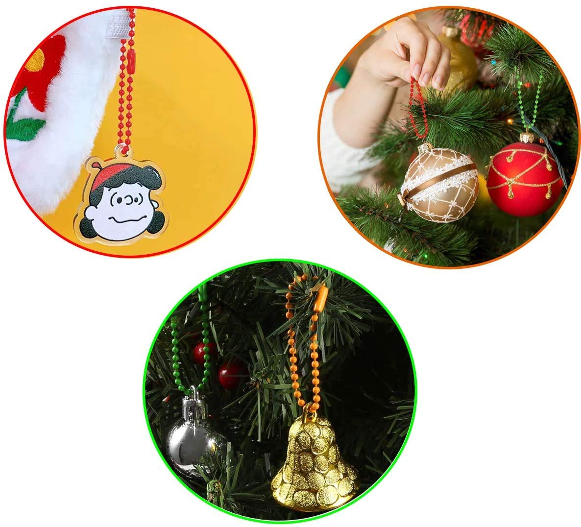 10 Pieces 28inch Stainless Steel Ball Bead Chain Ten Colors with 30 Pieces Matching Connectors 2 mm Diameter Ball Chain for Hanging Christmas Ornament Jewelry Findings Key Chain Tags Craft Projects