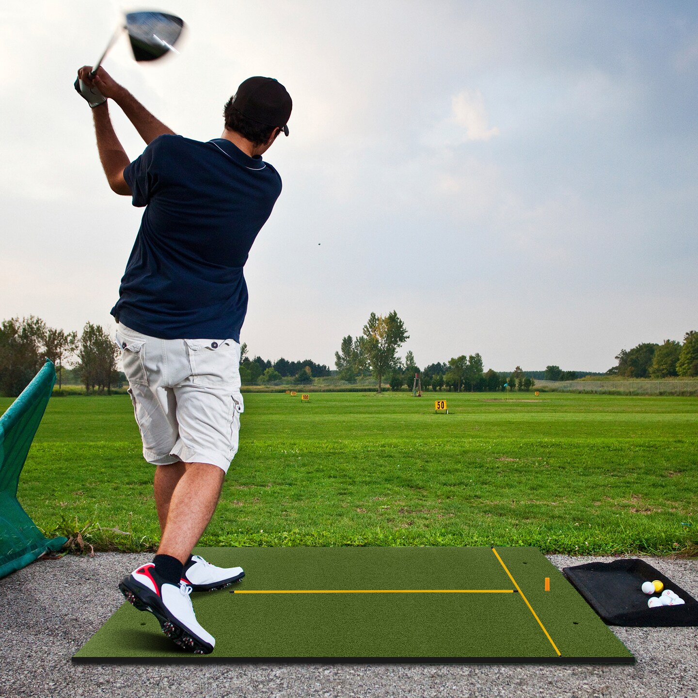Artificial Turf Grass Practice Mat For Indoors And Outdoors
