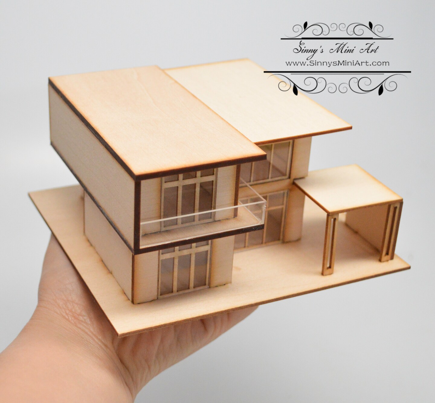 Train Time Hobby N Scale Laser Cut Custom Steven's House Building Kit – Wood
