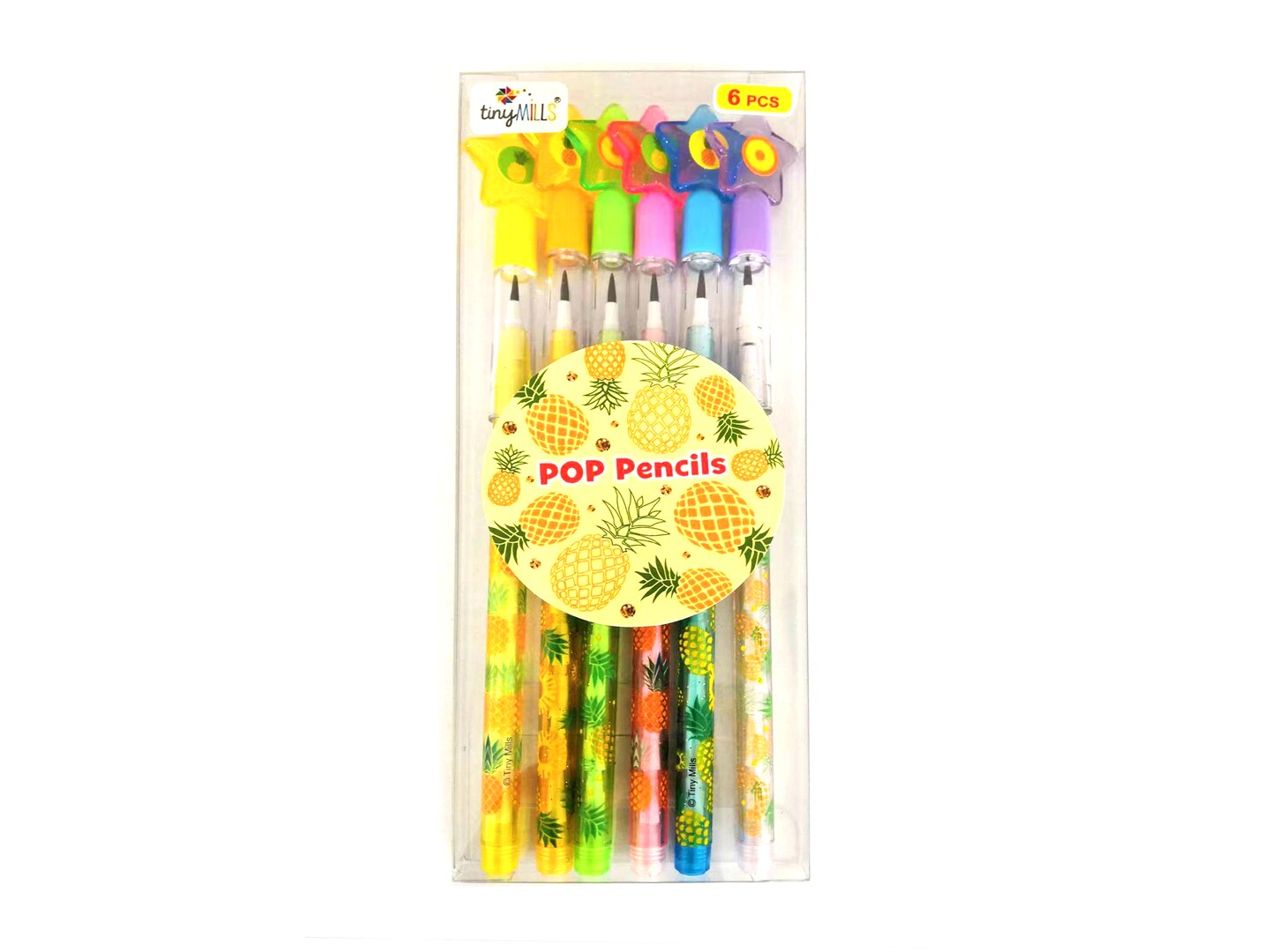 Pineapple Multi-Point Pencils - 6 Pcs Pack