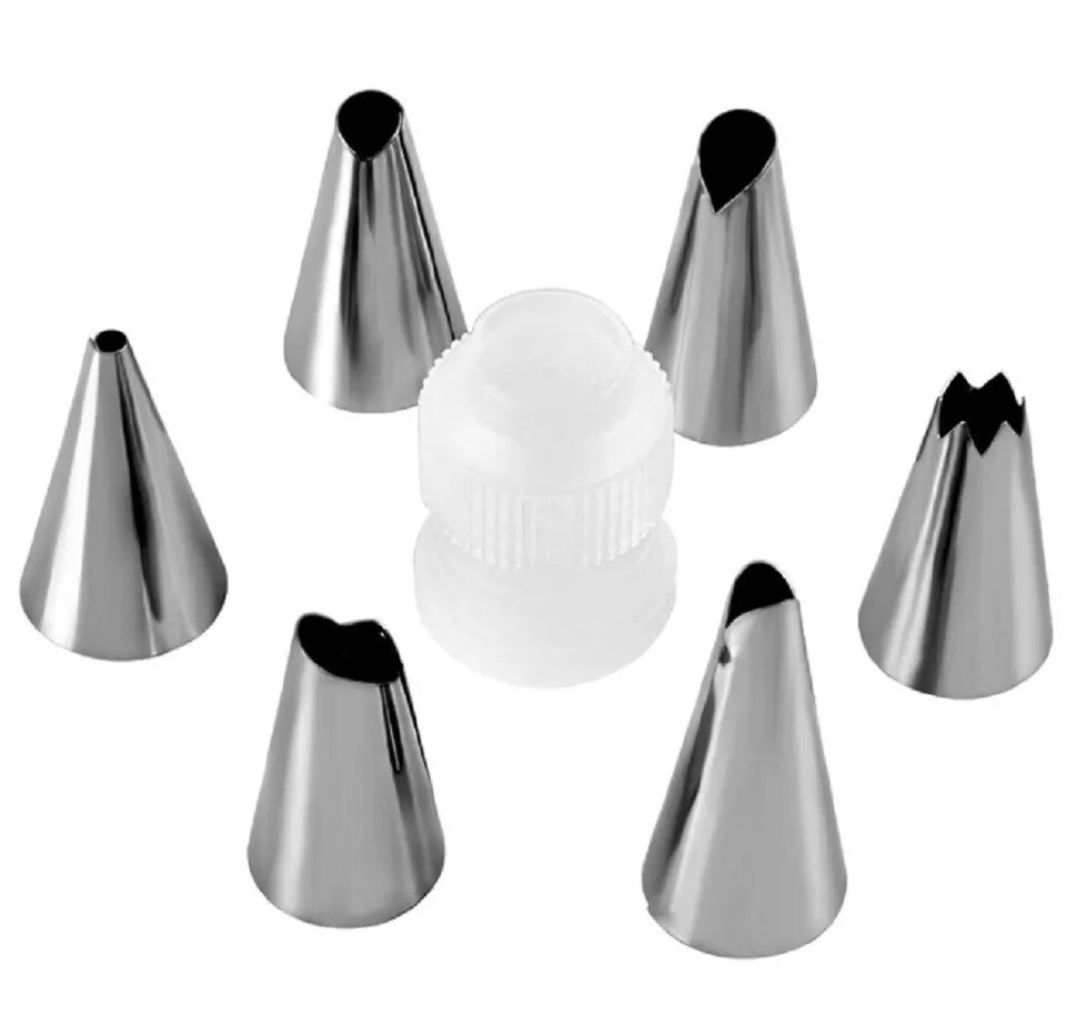 8-Piece Cake Decorating Kit - Piping Bag and Icing Tips, Pastry Bag for Baking