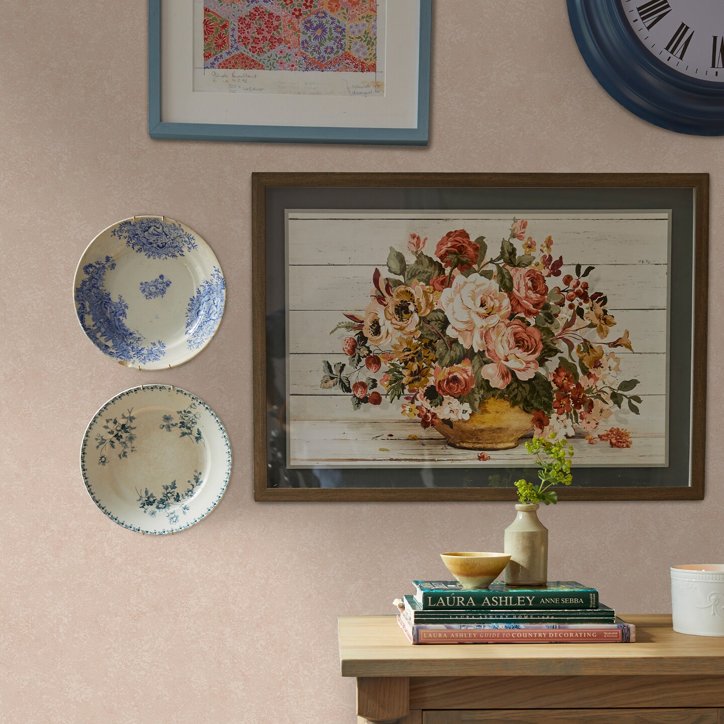 Laura Ashley Brindley Plaster Pink Wallpaper