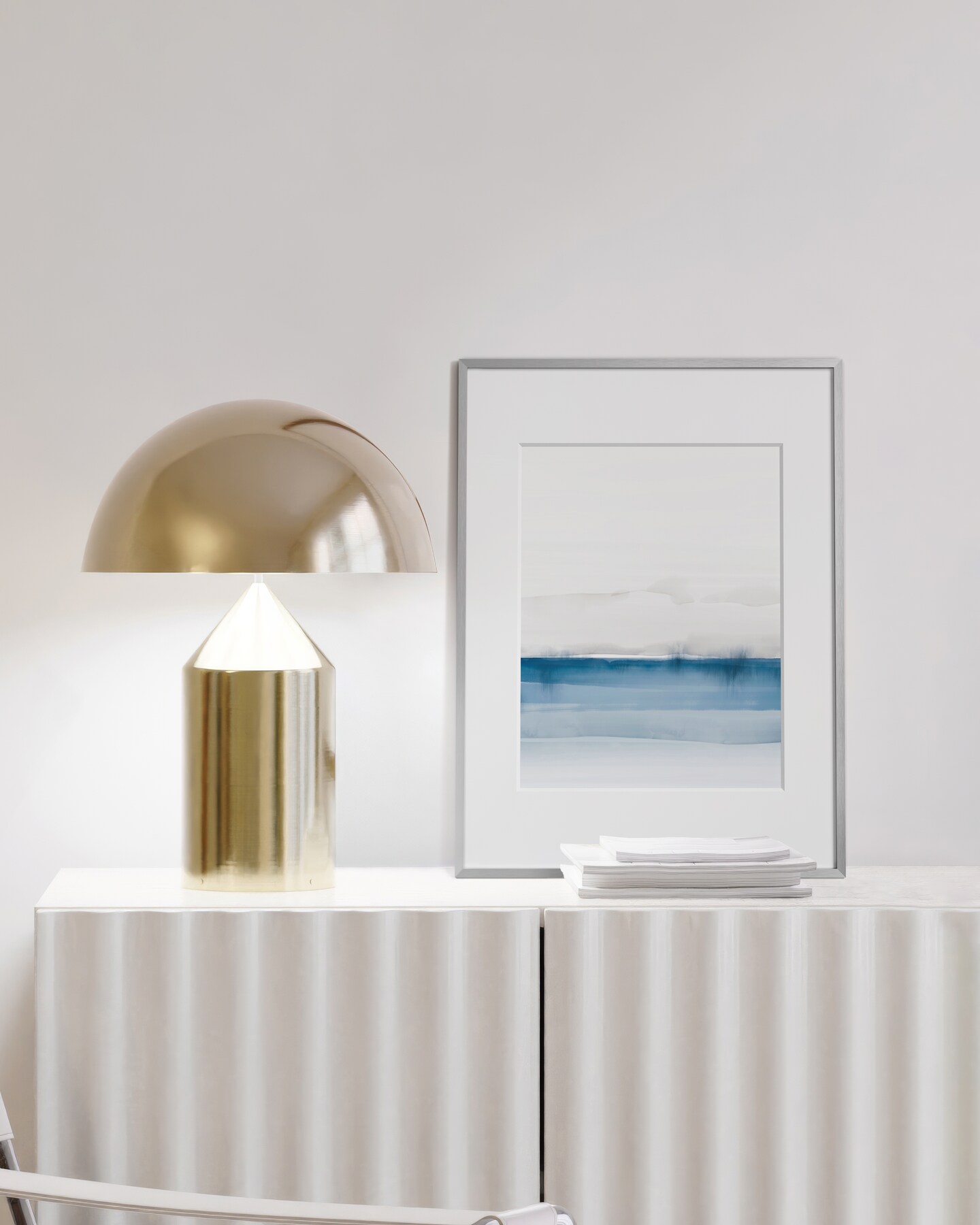 Haus and Hues Aluminum Glass and Matted Picture Frame