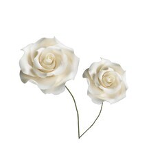 White Roses Assortment Gum Paste Flowers Small and Medium
