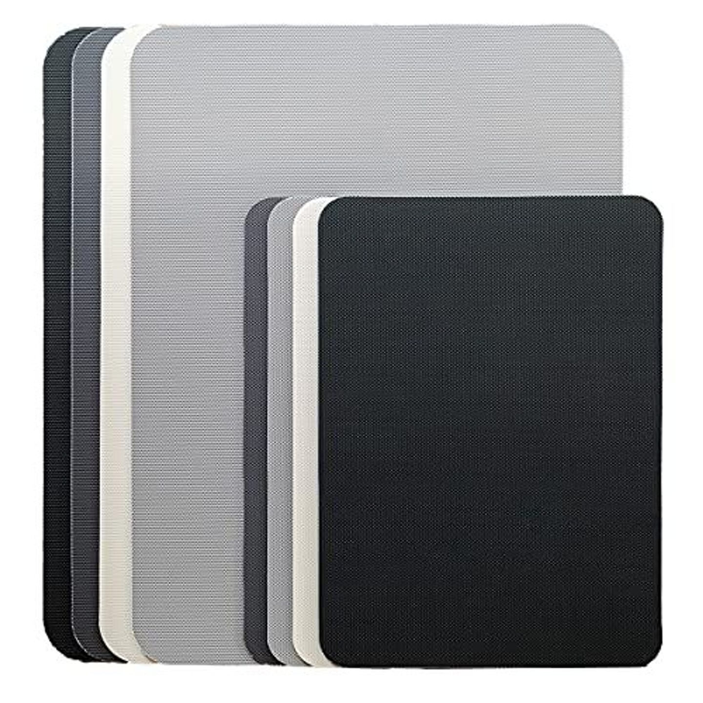 Simply Genius Plastic Cutting Boards for Kitchen - Color Coded Chopping Board Set - Flexible Cutting Mats for Meat &#x26; Vegetables - Dishwasher Safe, Non-Slip, BPA Free (8-Pack Gray, Mixed Size)