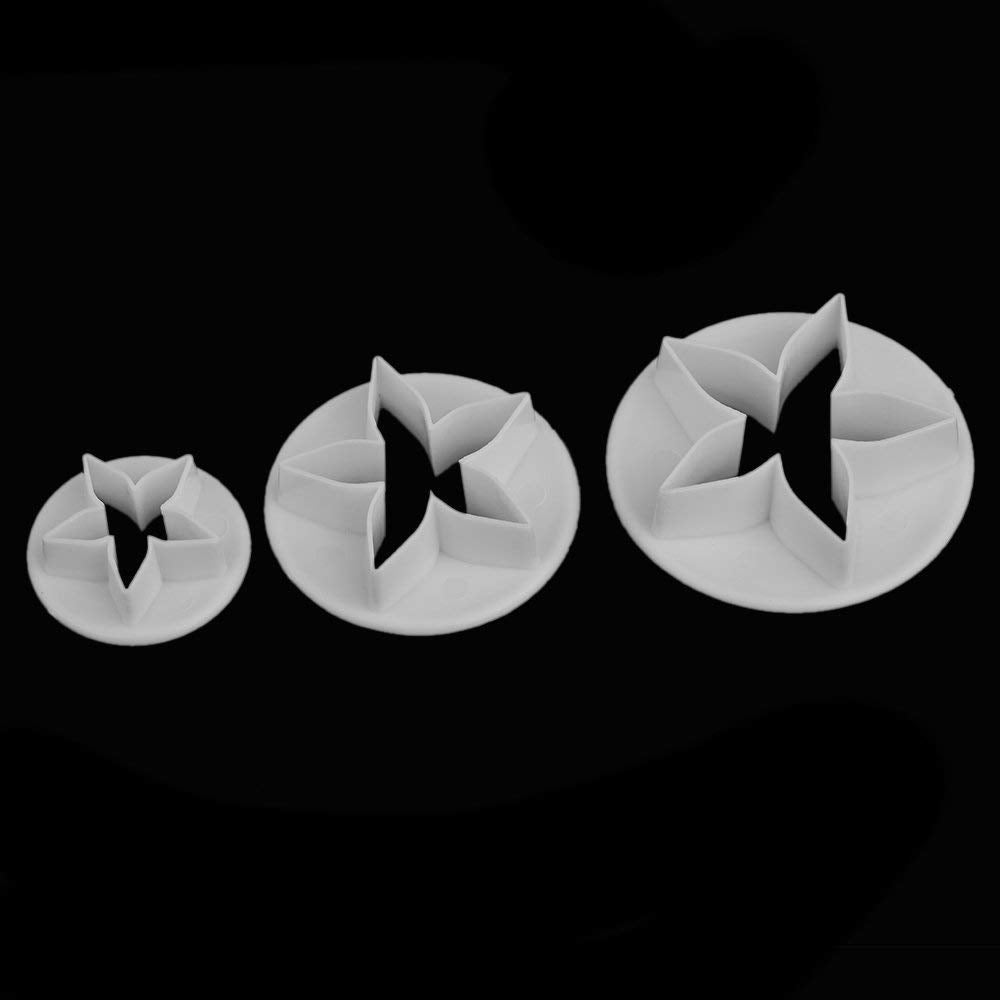 33 Pieces Fondant Cake Cookie Plunger Cutter Sugarcraft Flower Leaf Butterfly Heart Shape Decorating Mold DIY Tools