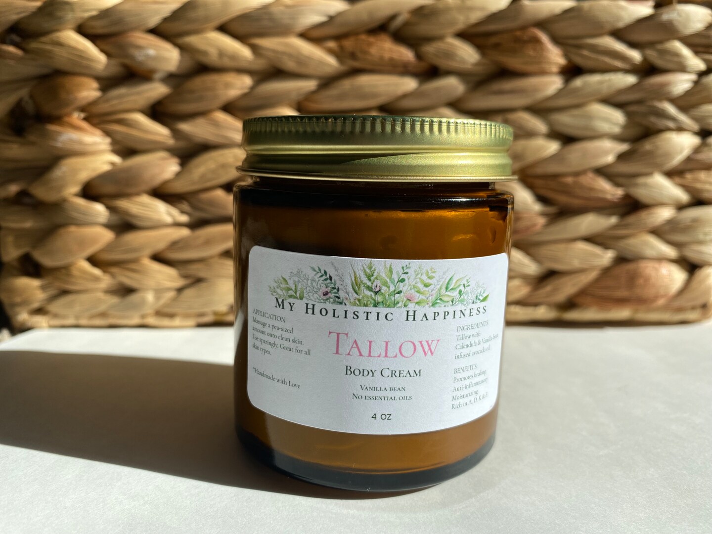 Grass fed Tallow Body Cream Sensitive Skin Cream Eczema Balm Diaper