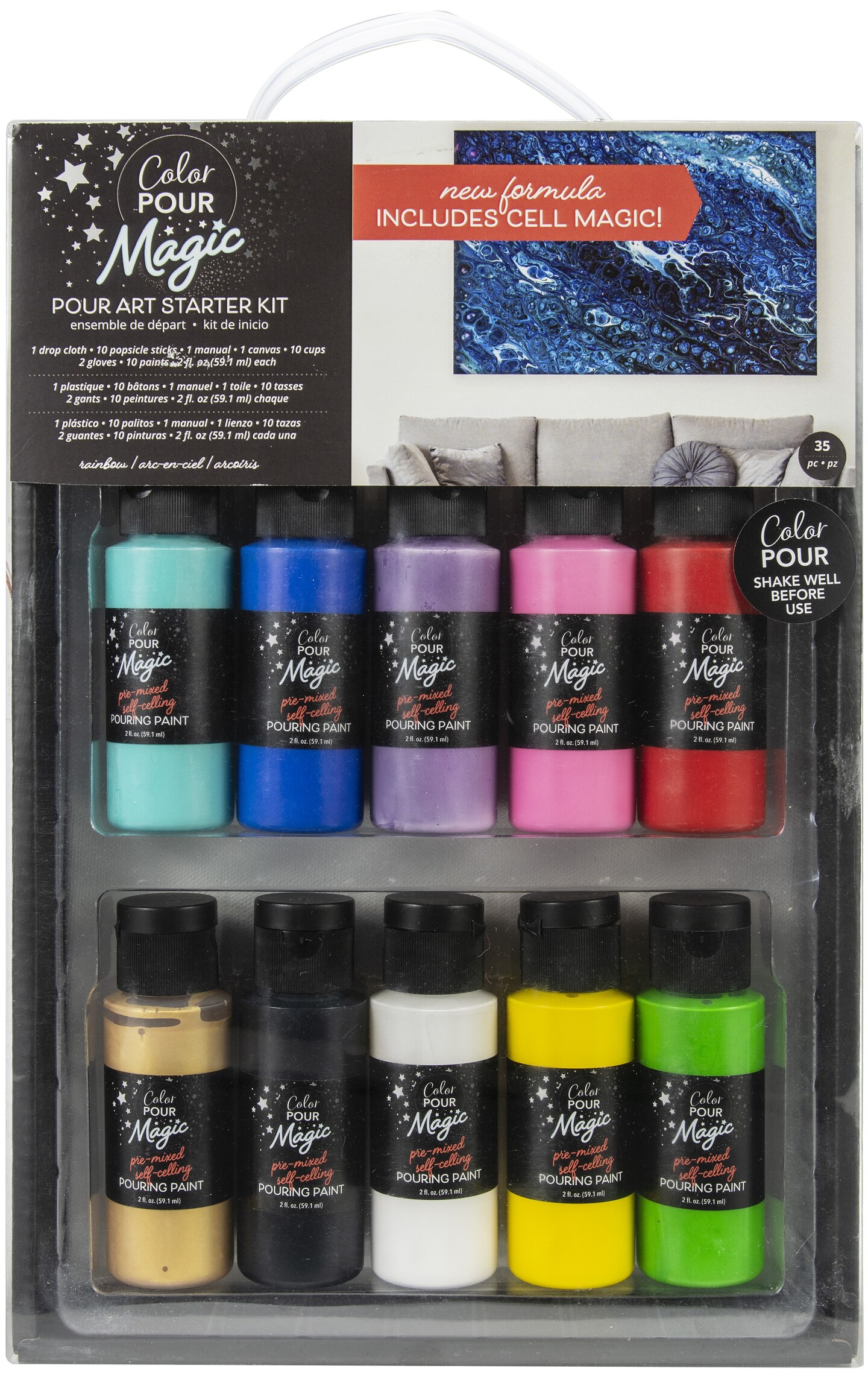 Kit de Pouring Acrylique arc-en-ciel