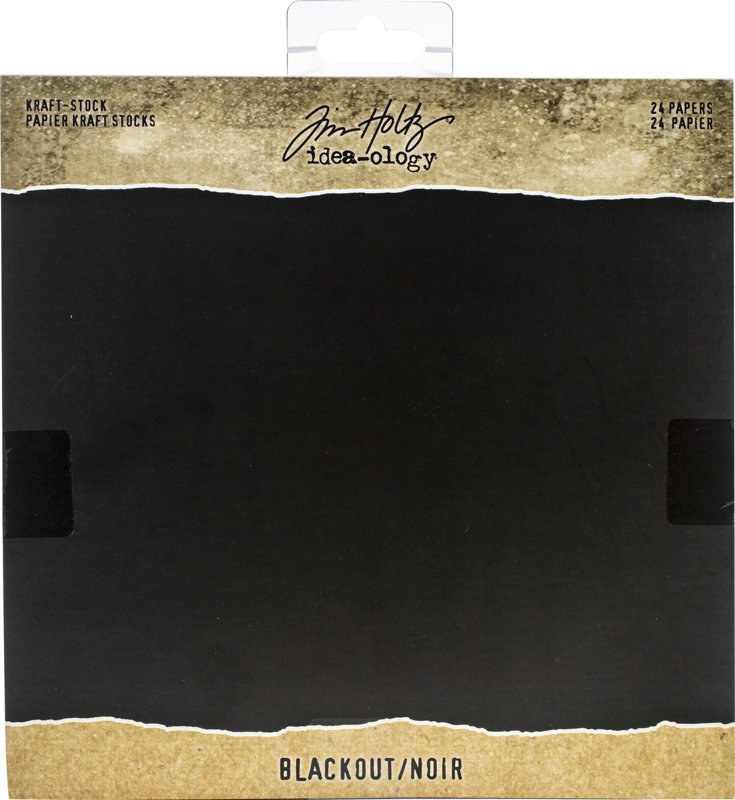 Idea-Ology Kraft Stock Cardstock Pad 8&#x22;X8&#x22; 24/Pkg-Blackout
