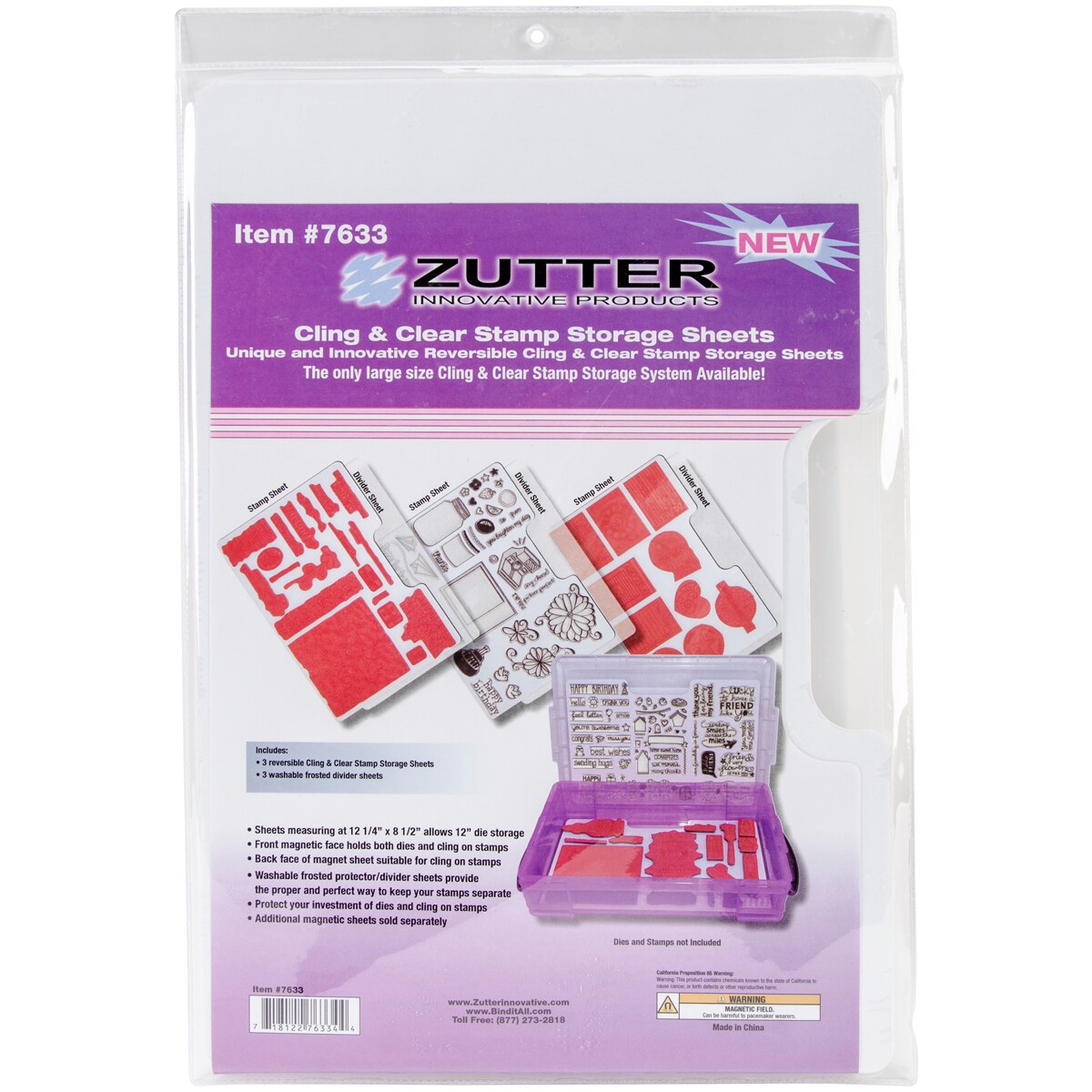Zutter Cling & Clear Stamp Storage System Refills-12.25"X8.5"