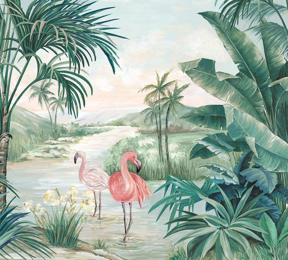 Flamingo Dream Poster Print by Eva Watts # EW606A