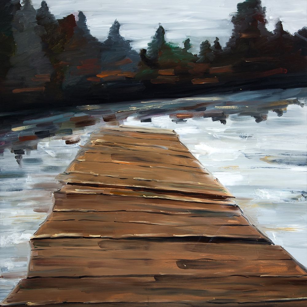DOCK AND LAKE Poster Print by Atelier B Art Studio - Item # VARPDXBEGCOA109