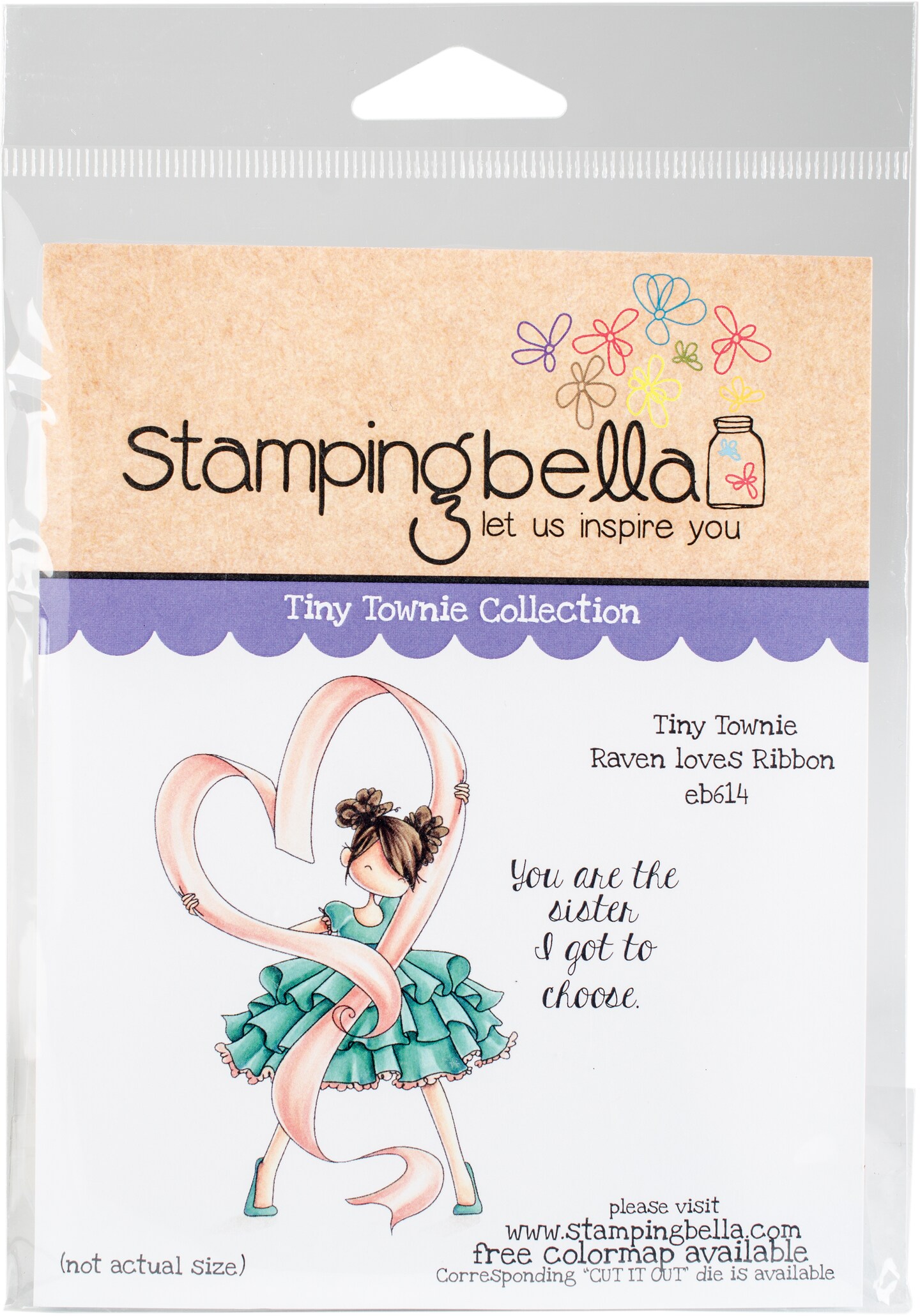 Stamping Bella Cling Stamps-Tiny Townie-Raven Loves Ribbon