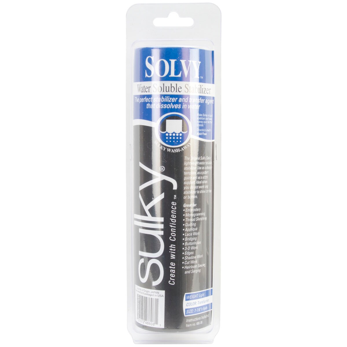 Sulky Solvy Water-Soluble Stabilizer Roll-7.875&#x22;X9yd