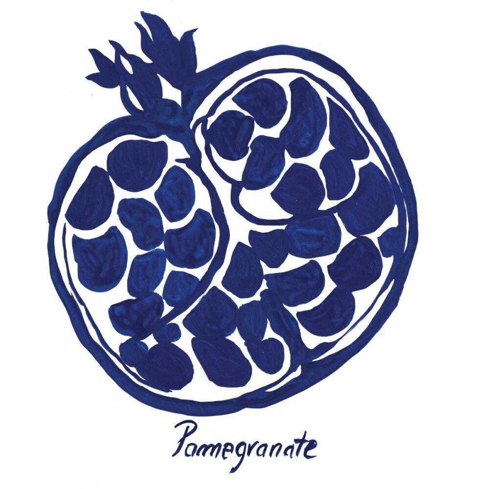 Indigo Pomegranate Poster Print by Aimee Wilson - Item # VARPDXWL141A