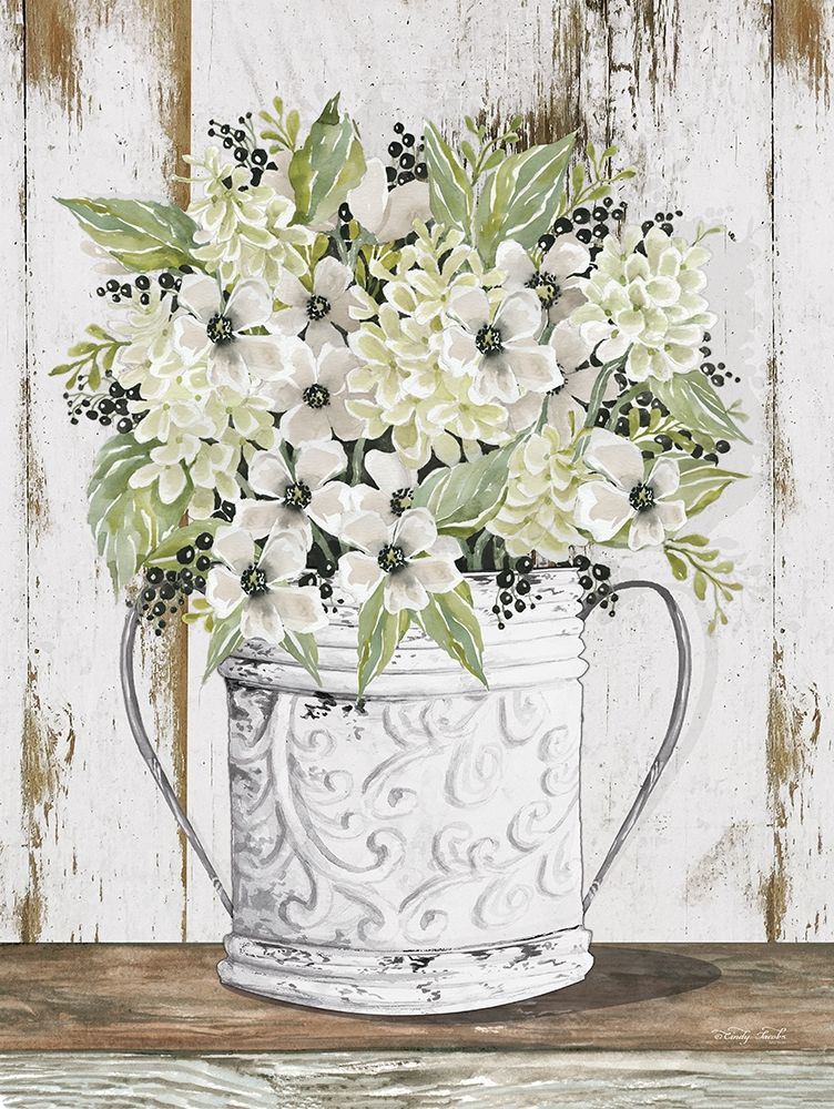 White Floral Dreams Poster Print by Cindy Jacobs # CIN2322