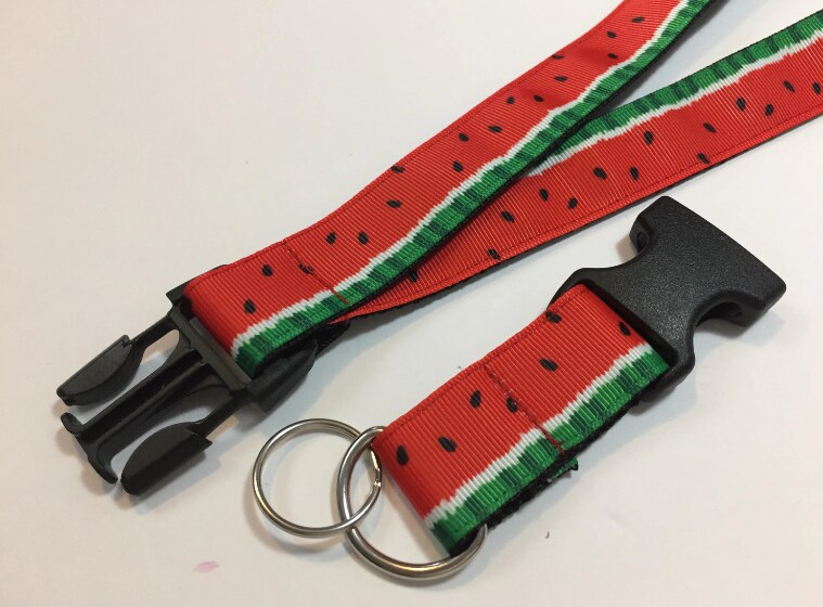 Watermelon Detachable Keychain Lanyard, 1 Inch Wide and 22 Inches Long ...