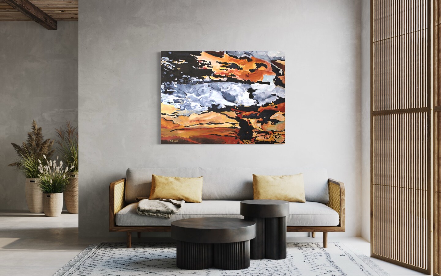 Abstract Canvas Art Home Decor Wood Wall Art Prints Large Wall Decor Coastal Driftwood Brown Grey Luxury Wall Art product 2