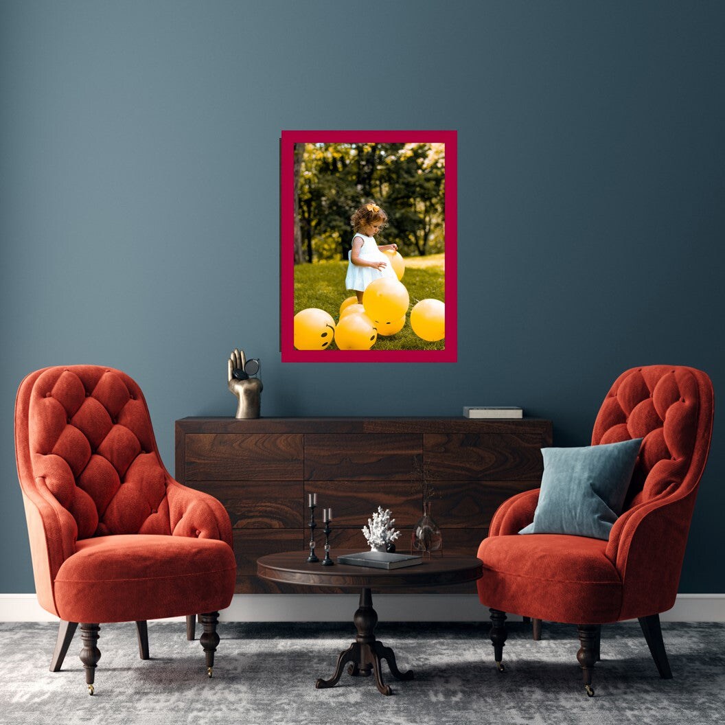 Modern Red Picture Frame Popular Sizes - Flat Modern Framing