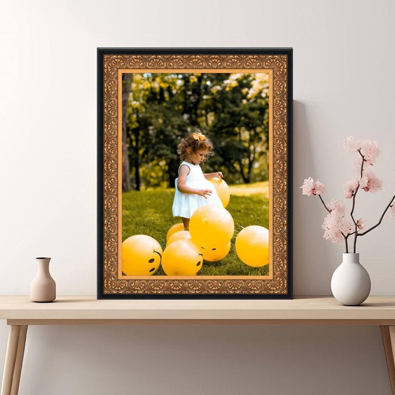 Ornate Gold Picture Frame With Black Outside Lip | Michaels