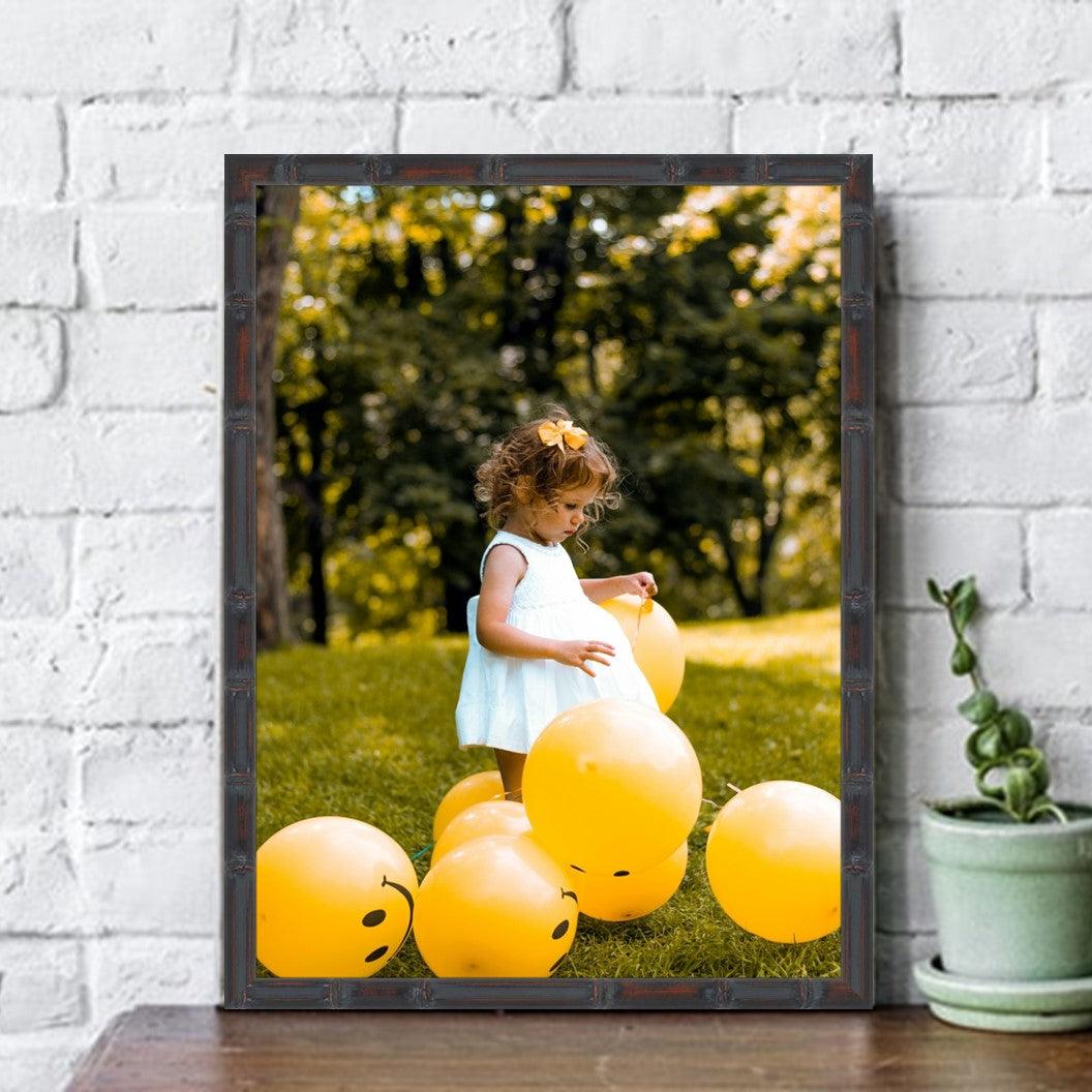 Black Bamboo Picture Frames Wall Hanging