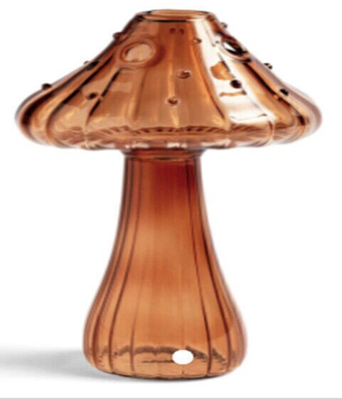 Mushroom Shaped Glass Bud Vase